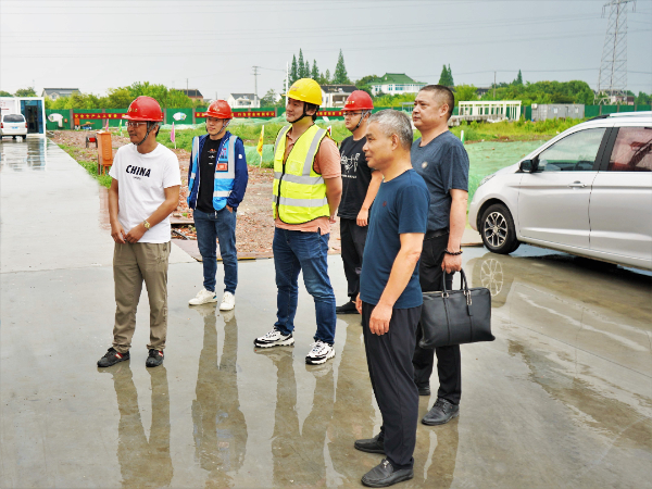 【安全生产】常熟住建局和协会领导到普鼎锐斯项目现场调研指导